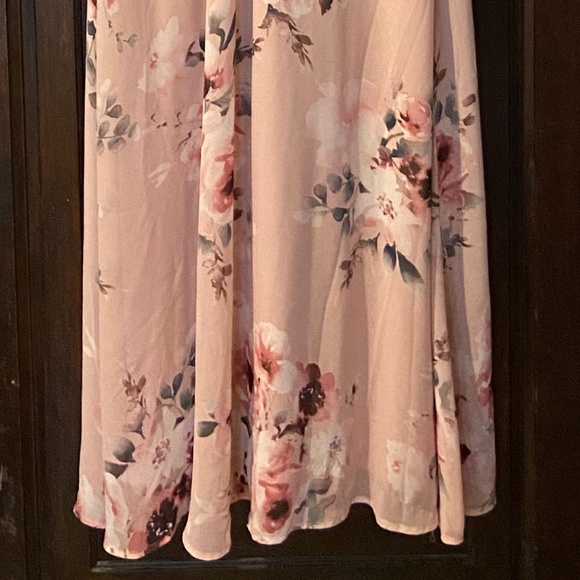 Chiffon Floral Print Dress with Spaghetti Straps - Size 4 - Picture 7 of 10